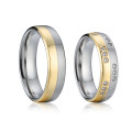 Simple Luxury 316L Stainless Steel Eternity CZ Wedding Band Ring